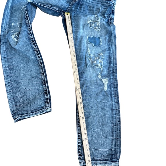 Rock Revival Men's Prewitt Straight Distressed Jeans 34 - Picture 11 of 15